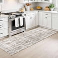thumbnail image 4 of Entryway Runner Rug 2x6 ft Washable Non Slip Soft Low Profile Microfiber Modern Geometric Rug for Kitchen, Hallway, Laundry, Bedroom, 4 of 6
