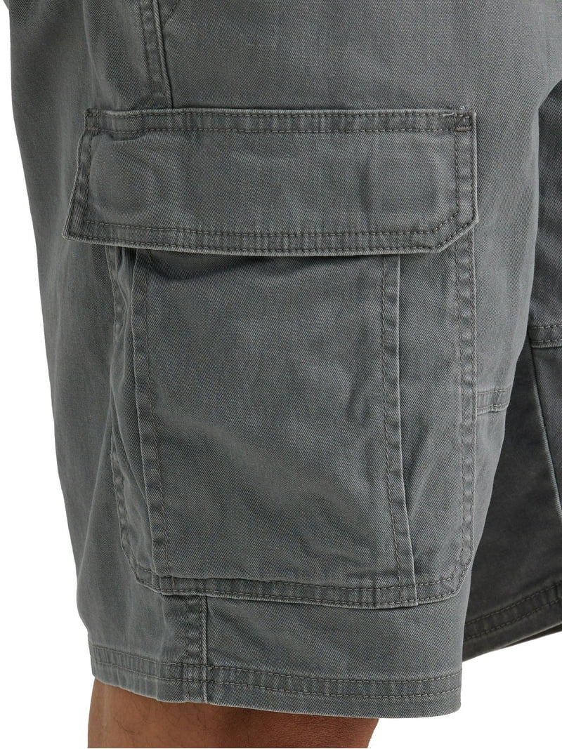 Wrangler, Men's and Big Men's Stretch Cargo Shorts, 44, Gray