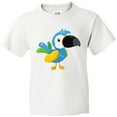 thumbnail image 3 of Inktastic Tropical Parrot, Colorful Parrot, Tropical Bird Youth T-Shirt, 3 of 5