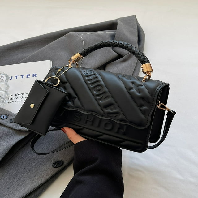 LNGOOR Sac à Main Imprimé pour Femmes, Décontracté, Imperméable, Uni, avec Rabat, Style Polyvalent