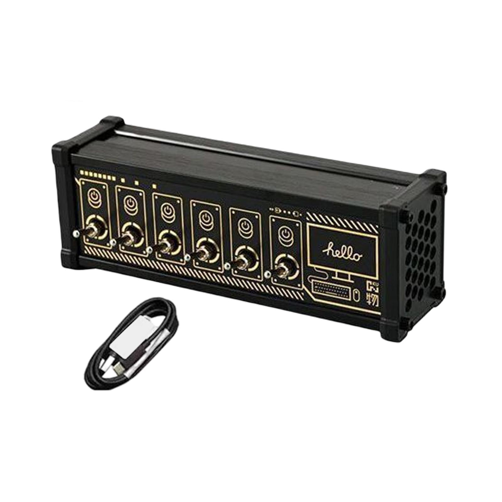 Portable 6 Port USB Hub Computer Accessory with Individual Control Switches Good Classic