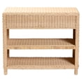thumbnail image 4 of bali & pari Lanica Braided Natural Rattan Console Table with Drawers and Shelves, 4 of 6