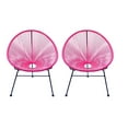 thumbnail image 2 of Costa Lounge Chair, Wire Lounge Chair, Plastic Lounge Chair, Beach Lounge Chair, Indoor-Outdoor Lounge Chair,Acapulco style Rattan,Weather Resistant,Patio Lounge Chair, Oval Lounge Chair - Set 2, 2 of 2