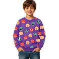 thumbnail image 4 of Sweatshirts for Boys Halloween Glow Print Crewneck Pullover Top Cozy Kids Boys Sweatshirts Size 11-12Y, 4 of 5