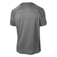 thumbnail image 6 of Mens Heather Colorblock Contender Polyester Tee Vintage Heather/ Forest Green M, 6 of 8
