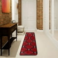 thumbnail image 6 of Red Geometric Flower Runner Rug for Hallways Kitchen Non Slip 2'x 6' Washable Hall Carpet for Bedroom Entryway Laundry Room, 6 of 7
