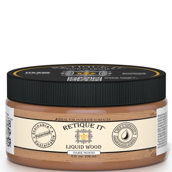 Liquid Wood Coatings - Stainable Primer - Paint It Then Stain It (Dark Wood, Small)