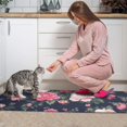 thumbnail image 3 of Pioneer Flower Floral Print Pattern Kitchen Rugs Sets Of 2,Anti Fatigue Kitchen Mat Rugs Non Slip Washable,Decorative Kitchen Floor Mats for Kitchen,Sink,Laundry,17"x30"+17"x47", 3 of 7
