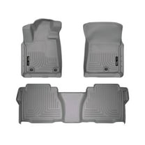 Husky Liners 98582 Weatherbeater Floor Mats Fit 2007-2011 Toyota Tundra CrewMax, Double Cab - Front/2nd Seat - Grey