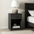 Mainstays Ardent Nightstand with 1 Drawer, Black