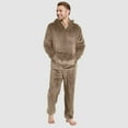 thumbnail image 4 of Fewfanhot Sweatsuits for Men Pajamas Set Warm & Soft Fleece Pj's Sets for Men with Fluffy Hoodie Loungewear with Pockets, 4 of 6