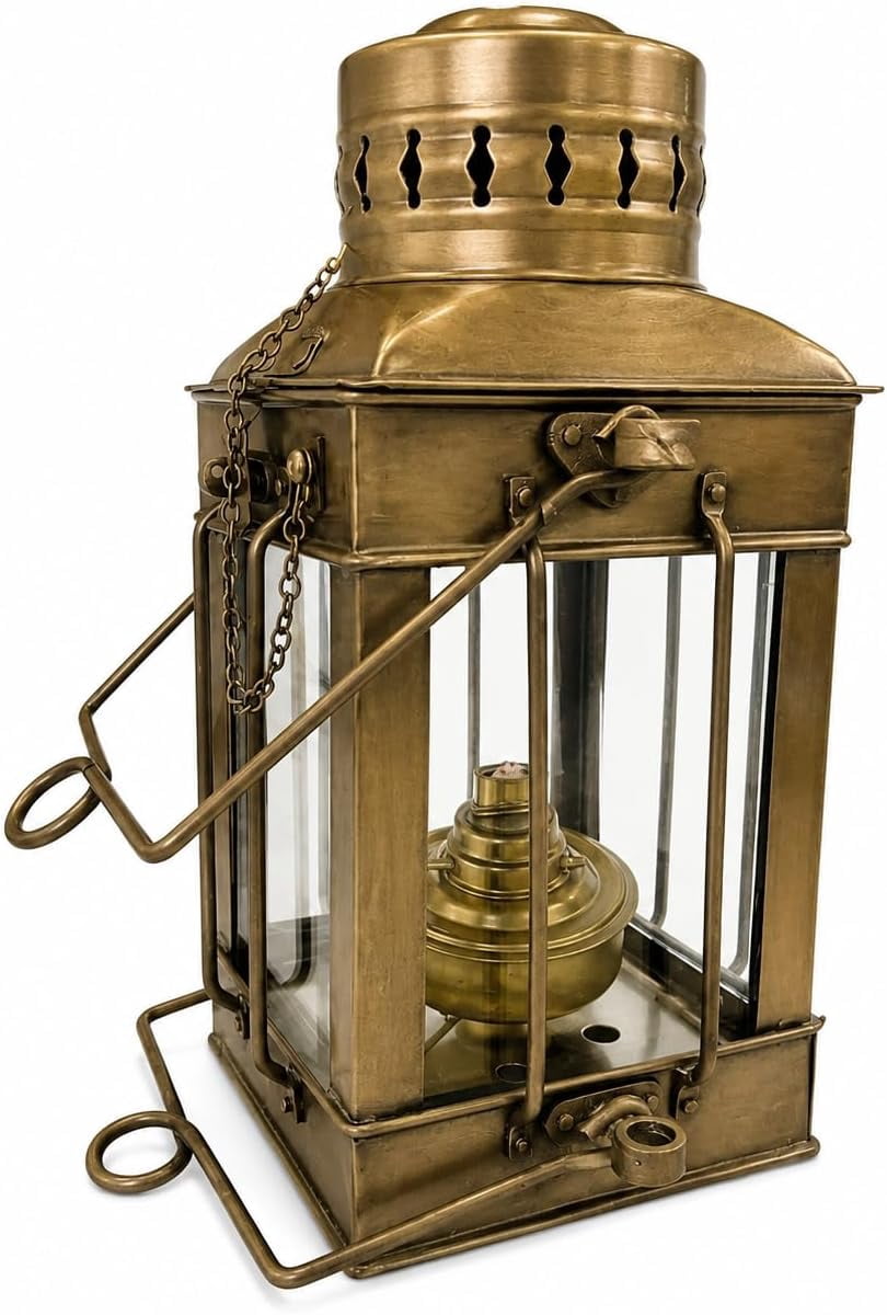 Thor Instruments Vintage Brass Antique Nautical Miner Ship Lantern Oil Lamp Maritime Lamp , Best Gift Item , Best Lighting Item