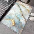thumbnail image 4 of Diatomaceous Earth Bath Mat,Blue, White and Gold Marble Non-Slip Volume Super Absorbent Fast Drying for Bathroom Kitchen Door mat,Eco-Friendly Easy to Clean 17×27.5Inch (43 * 70cm), 4 of 6
