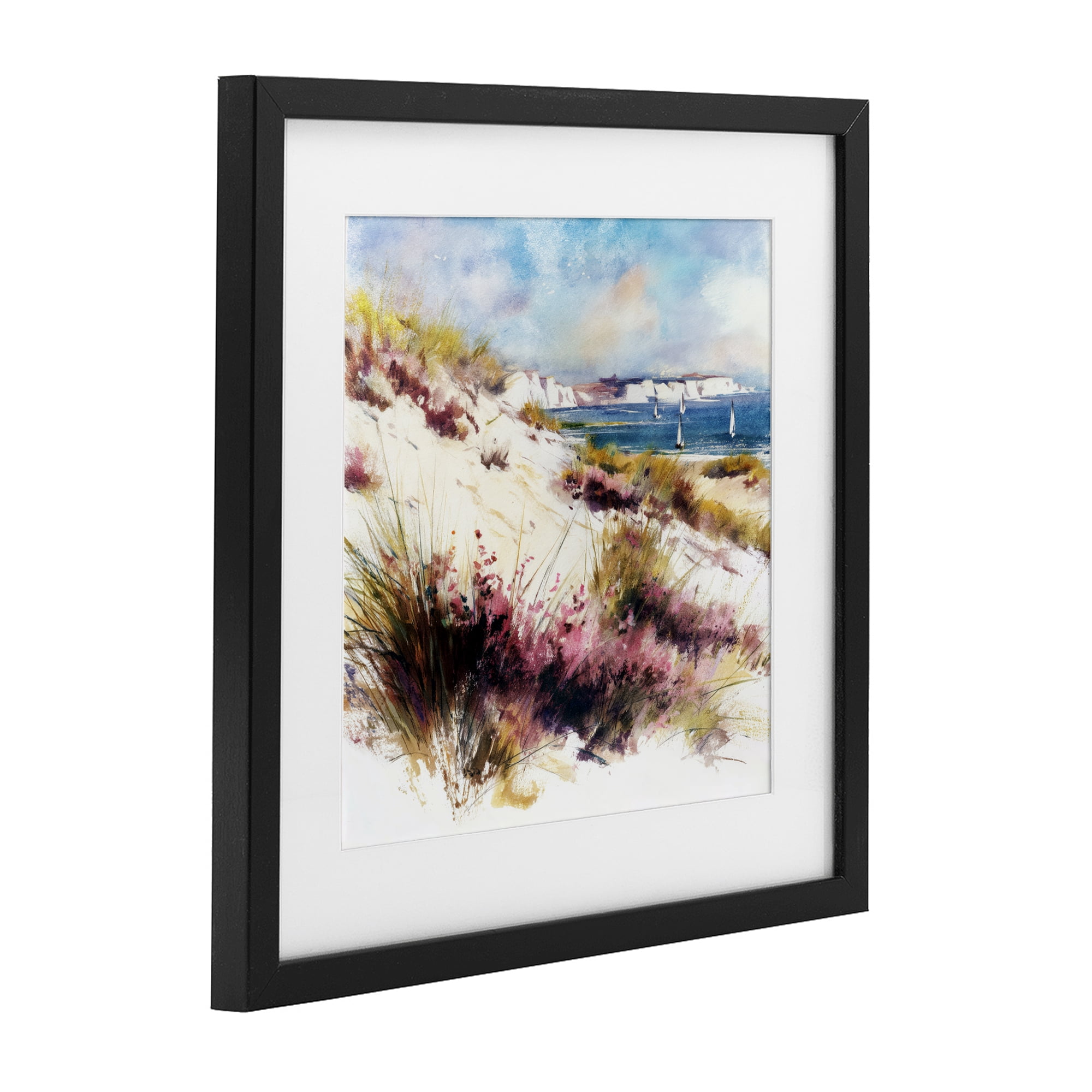 Stupell Industries Cliffs And Waters View Black Framed Print Under Glass, design by Svetlana Aleynikova