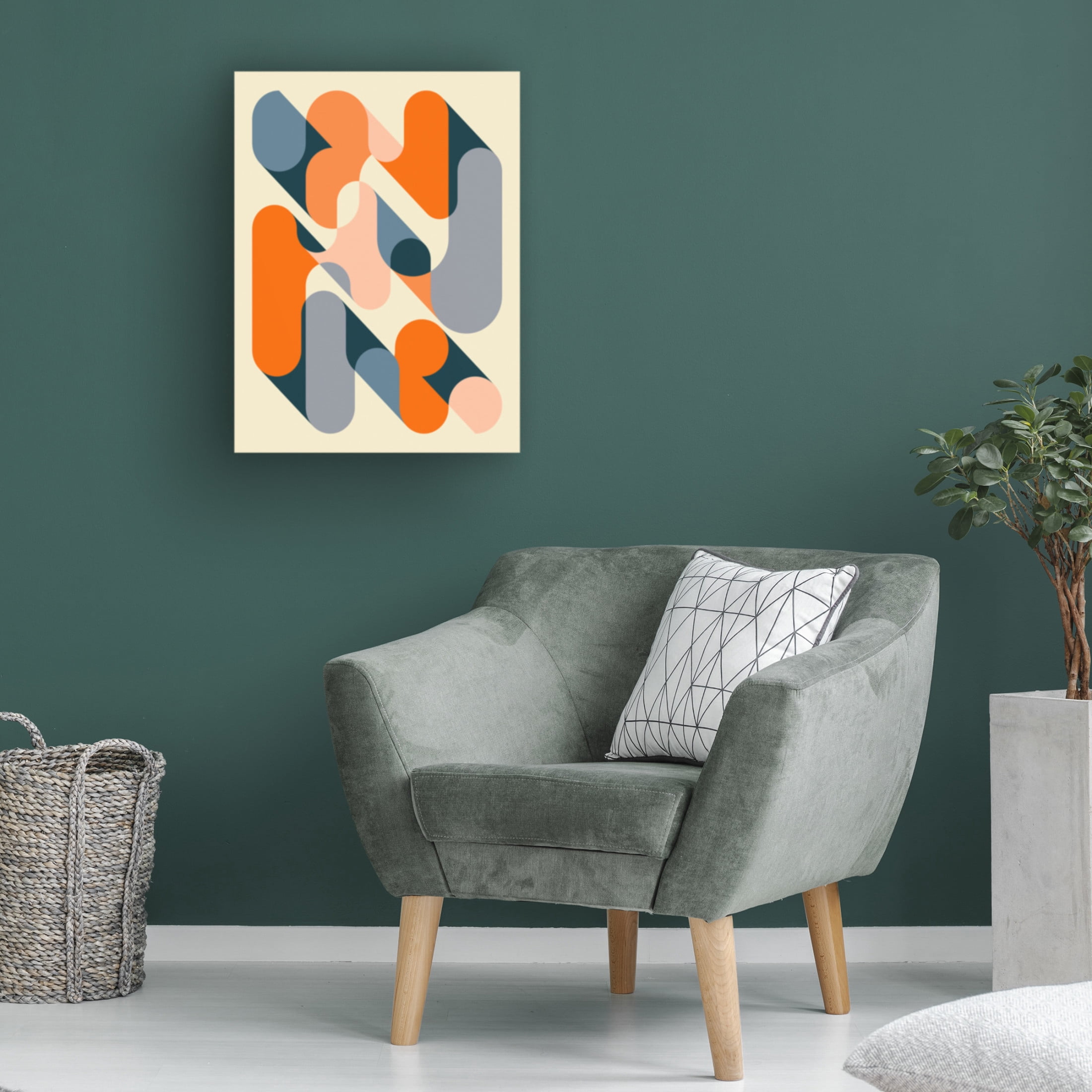 Trademark Fine Art Jazzberry Blue Geometrics 2 Canvas Wall Art