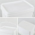 thumbnail image 3 of 4 Packs Plastic Food Storage Bucket with Lid, 5 Gallon Airtight Plastic Buckets with Handles, White, 3 of 7