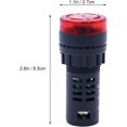 thumbnail image 2 of HUGFEGWE Buzzer Alarm Light - AC/DC 24V Red LED Buzzer Alarm Signal Indicator Light Panel Indicator Flashing CJB91-31412, 2 of 7