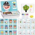 thumbnail image 3 of Magnetic Puzzle-Magnetic Face Toy, Travel Game with Double Side Design, Preschool Educational Learning Toy for Kids That Enhances Creativity and Learning with Portable Easy Storage, 3 of 8