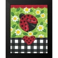 thumbnail image 2 of Deb Strain 12x14 Black Modern Framed Museum Art Print Titled - Ladybug And Plaid, 2 of 5