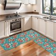 thumbnail image 3 of Kitchen Rugs Sets Of 2,Pioneer Flower Floral Print Pattern Anti Fatigue Kitchen Mat Rugs Non Slip Washable,Decorative Kitchen Floor Mats for Kitchen,Sink,Laundry,17"X47", 3 of 5