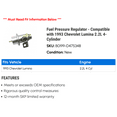 thumbnail image 2 of Fuel Pressure Regulator - Compatible with 1993 Chevy Lumina 2.2L 4-Cylinder, 2 of 2