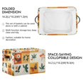 thumbnail image 2 of Yayeee Canvas Storage Basket with Handles for Shelves Fabric Bins Closet Organizer, Cartoon Plants, 2 of 8