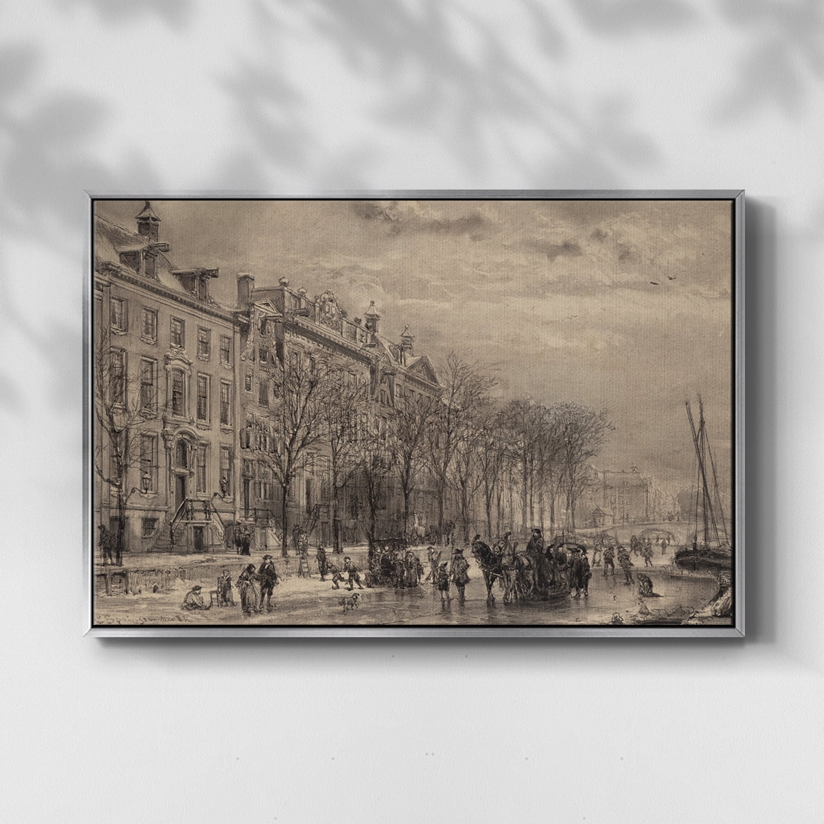 Vintage Landscape-CCXXXIII By Wexford Home Framed in Silver Wood Gallery Wrapped Canvas 17 in. x 25 in.