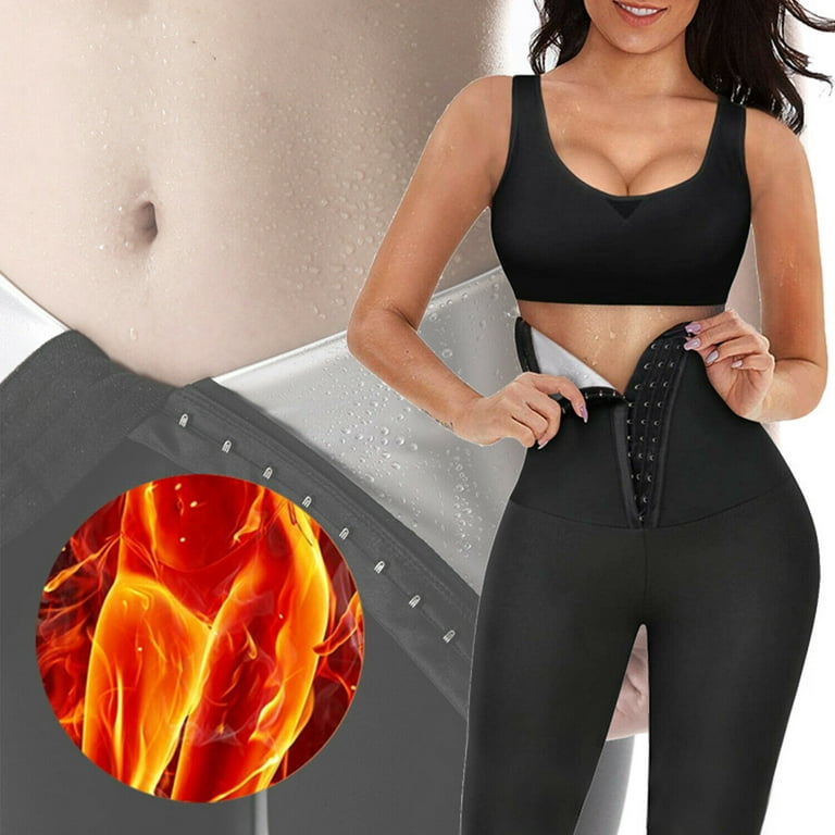 Women Sauna Sweating Pants Hot Gym Exercise Leggings High Waist Thermo  Weight Loss Workout Running Slimming