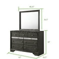 thumbnail image 5 of Gray 5 Pc Traditional Bedroom Suite - Queen Wood Storage Bed, 7 Dresser, Gorgeous Mirror, 5 Chest, 2 Nightstand For Bed With Storage, , Stylish, 5 of 6
