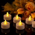 thumbnail image 3 of Tea Light, 24 Pack Flameless LED Tea Lights Candles Flickering Warm Yellow 200+ Hours Battery-Powered Tealight Candle. Ideal for Party, Wedding, Birthday, Home Decoration (24 Pack), 3 of 10