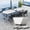 White, variant on Modular Folding Trapezoid Conference Table with Locking Casters, Mobile Flip-Top Training Table for Meeting Room Classroom (Elm 4 packs)