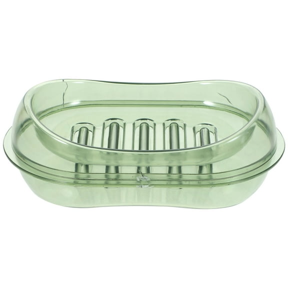 Green Double Layer Soap Dish Holder for Storage Made of Perfect for Bathroom and Kitchen 7.8