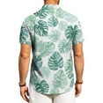 thumbnail image 5 of Dresfit Hawaiian Shirts Men Short Sleeve Button Down Polo Shirt Spring 2026 Graphic Beach Mokaloha Shirt Oversized Loose Big and Tall Tropical Aloha Shirt Mint Green M, 5 of 8