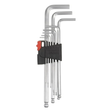 

Uxcell 9 Pieces Ball End Hex Key Wrench Set Metric CR-V Steel L Shaped Long Arm Repairing Tool Wrenches