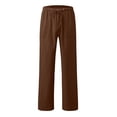 thumbnail image 2 of Zylarhe Casual Pants for Men Male Casual Solid Trouser Pant Full Length Loose Pant Button Pocket Drawstring Casual Fashion Pant Trouser 更多 Big, 2 of 4