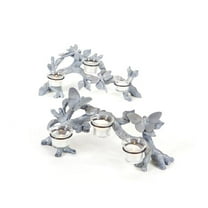 Melrose 30925490 14 in. Garden Getaway Butterfly & Dragonfly Votive Candle Holders - Set of 2