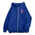 thumbnail image 6 of ZSQDM Women's Hoodies Sweatshirts Womens Oversized Turtleneck Sweater Cable Knit Sweater Tops Breast Cancer Awareness Hoodies for Women Graphic Full Zip Up Sweatshirt Oversized Jackets Clothes (Xl), 6 of 7