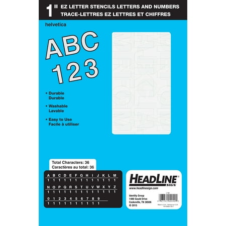 UPC: 0083392000902 | Headline/Geotype Geostencil EZ Letter Stencils 1
