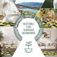 thumbnail image 6 of Yellow Lemons Outdoor Rug for Patio/Deck/Porch, Non-Slip Large Area Rug 4 x 6 Ft, Summer Citrus Fruits Leaves Black Stripes Indoor Outdoor Rugs Washable Area Rugs, Camping Rug Carpet Runner, 6 of 8