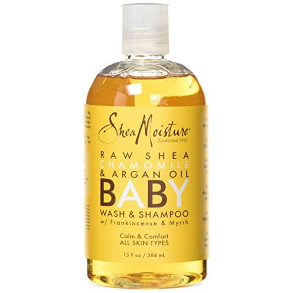 Shea Moisture Beurre de Karité Brut Camomille et Huile d'Argan pour Bébé Lavage de la Tête aux Orteils et Shampooing - 13 oz