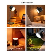 Smart Auto-Dimming Desk Lamp with USB Charging Port - 3 Color Modes, Adjustable Gooseneck Light, Dimmable LED Task Lamp for Bedside, Office, Study | Includes AC Adapter & Touch Control