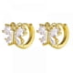 thumbnail image 1 of 26-27 Dangle Hoop Earrings 18k Gold Plated Cubic Zirconia Heart Drop Earrings Minimalist Hypoallergenic Earring For Women And Girl Diamond Jewelryvale, 1 of 5