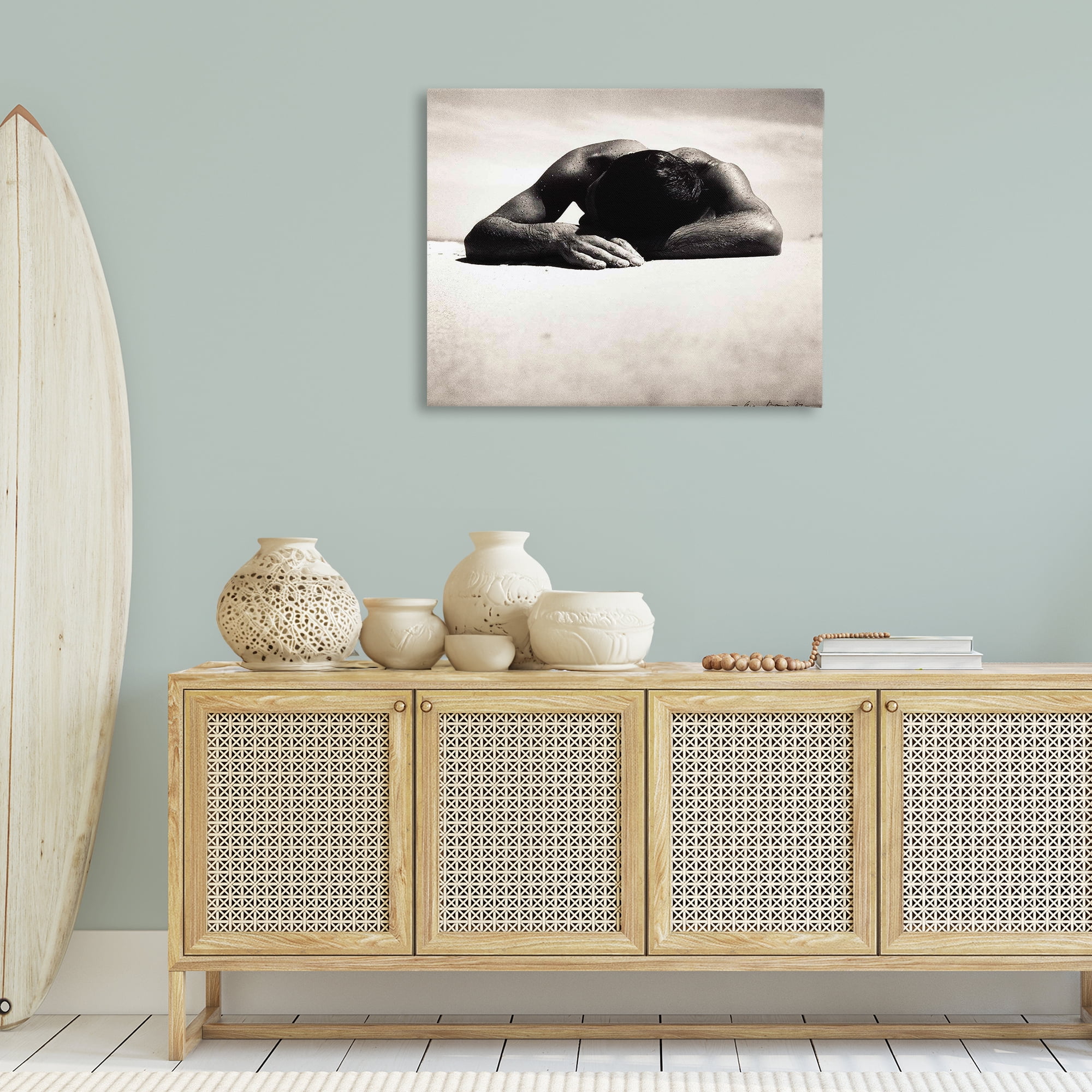 Stupell Industries Sunbaker Beach Photography People Photography Wrapped Canvas Art Print Wall Art, 40 x 30