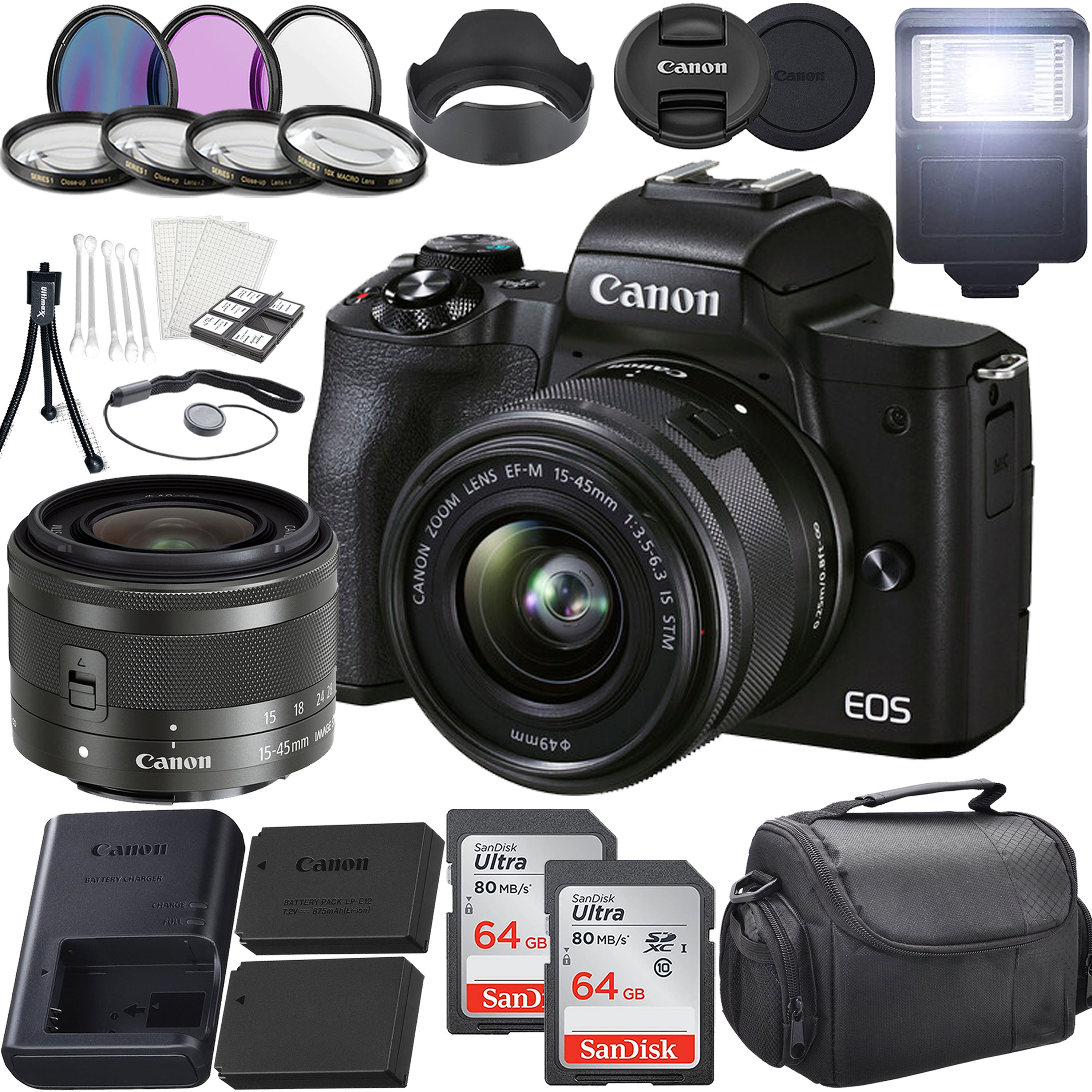 Canon EOS M50 Mark II Mirrorless Camera with EFM 1545mm f/3.56.3 IS