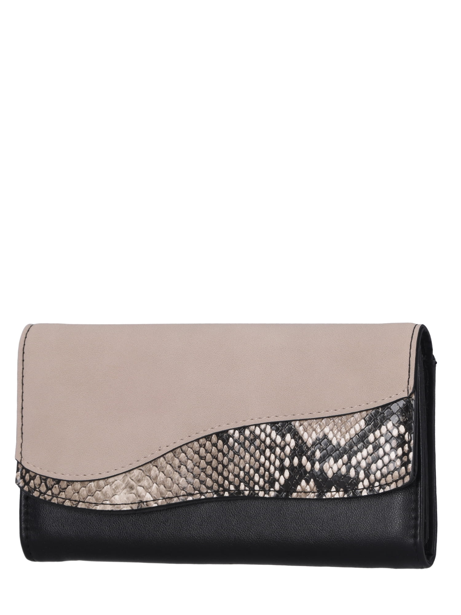 Time and Tru Women's Piper Clutch Wallet Vinyl Multi Snake