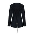thumbnail image 3 of Mifelio Rain Jacket Women, Women's Zippered Long Sleeved Solid Color Hooded Loose Windbreaker Jackets for Women Navy S, 3 of 6