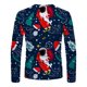 thumbnail image 4 of Blusa informal de manga larga con cuello redondo y estampado navideño para hombre Pompotops oipoqjl2431, 4 of 5