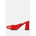 thumbnail image 4 of NEOPLAST Red Patent PU Block Heeled Mules, 4 of 6