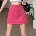 thumbnail image 7 of Cute Skirts for Women Casual Midi Skirt High Waist Solid A Line Flowy Skirt Spring Summer Fall Red XXXL, 7 of 7