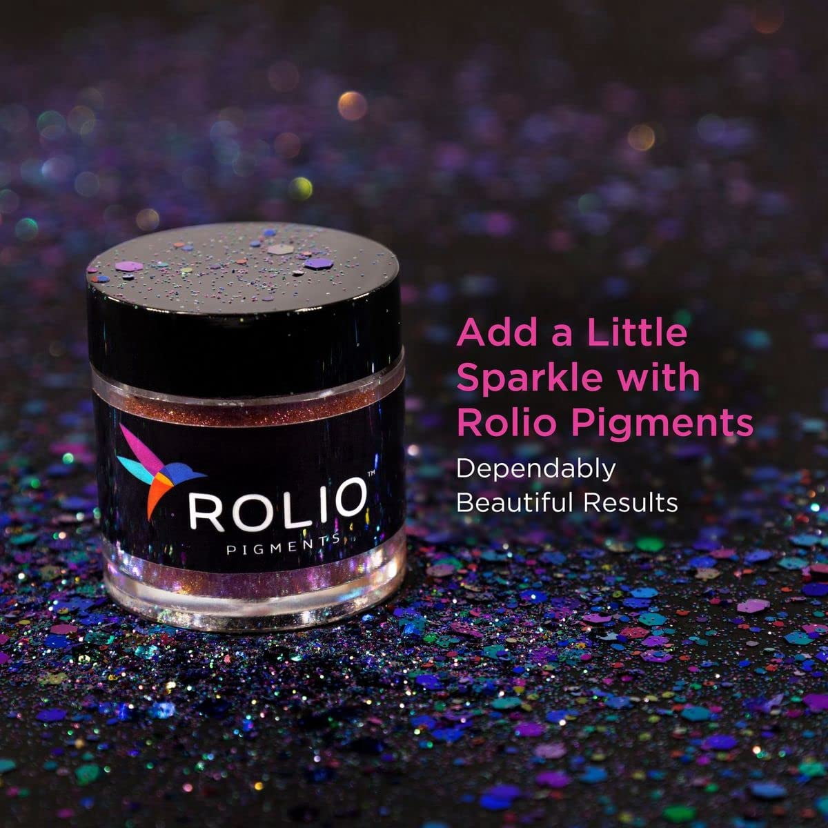 Rolio - Chameleon Mica Powder, Shift Powder Pigment for Epoxy Resin, Arts and Crafts, Jewelry, Tumbler, Painting, Nail Art - (10 Colors x 5g Jars)
